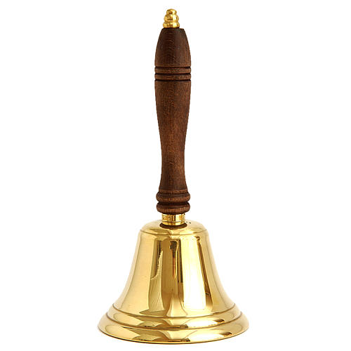 Dzwonek z drewnianą rączką duży 2