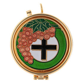 Pyx with grapes and cross