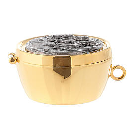 Pyx with pewter Emmaus plate s3