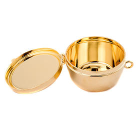 Custodes à hosties: Custode en étain Emmaus haute Custodes à hosties: Custode en étain Emmaus haute