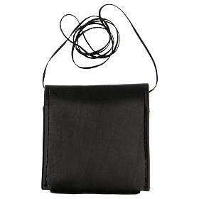 Étui Coffret eucharistique, cuir noir, satin s3