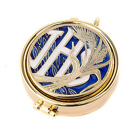 Relicarios eucarísticos: Caja de formas IHS espigas