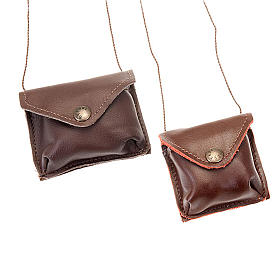 Teche Eucaristiche: Portateca vera pelle marrone cordino Teche Eucaristiche: Portateca vera pelle marrone cordino