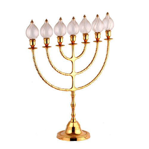 Candelabro menorah sette lumi vetro 1