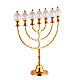 Candelabro menorah sette lumi vetro s1