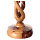 Olive wood torchon candle-holder s3
