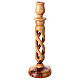Olive wood torchon candle-holder s1