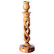 Olive wood torchon candle-holder s4