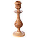 Traditional style olive wood candle-holder s2