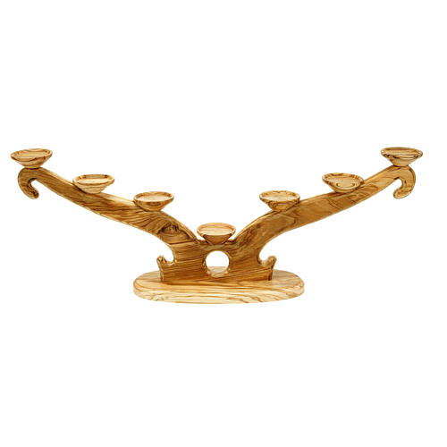 Candelabro olivo sette fiamme 1