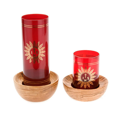 Olive wood Holy Blessed candle-holder 4