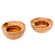 Olive wood Holy Blessed candle-holder s1