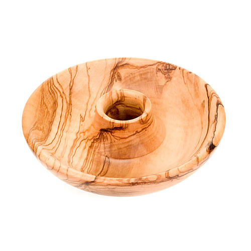 Olive wood candlestick 2