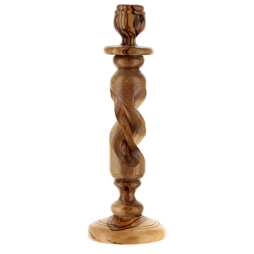 Olive wood torchon candle-holder 3