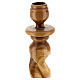Olive wood torchon candle-holder s2