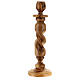 Olive wood torchon candle-holder s3