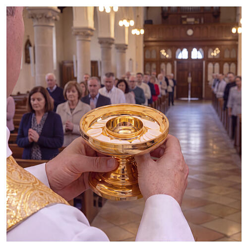 Zestaw do Komunii Świętej pozłacany mosiądz 2