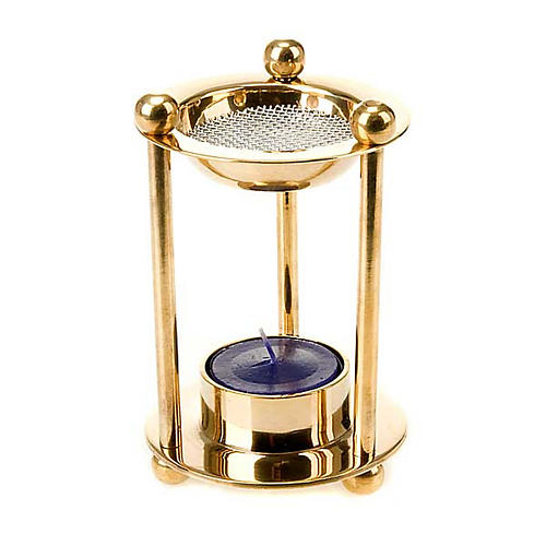 Brass tealight incense burner 1
