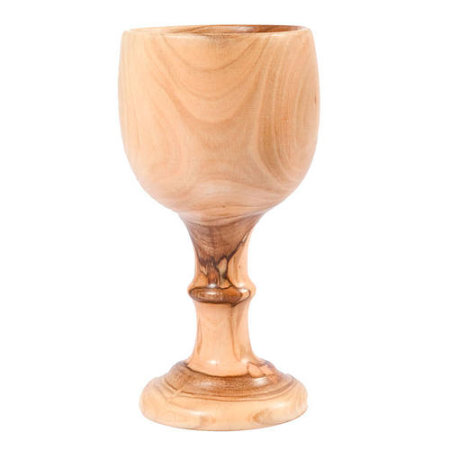 Olive wood chalice with ring 1
