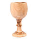 Olive wood chalice with ring s1