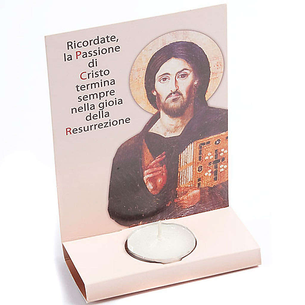 Cartão Benção com Vela tipo Tealight ITALIANO 3