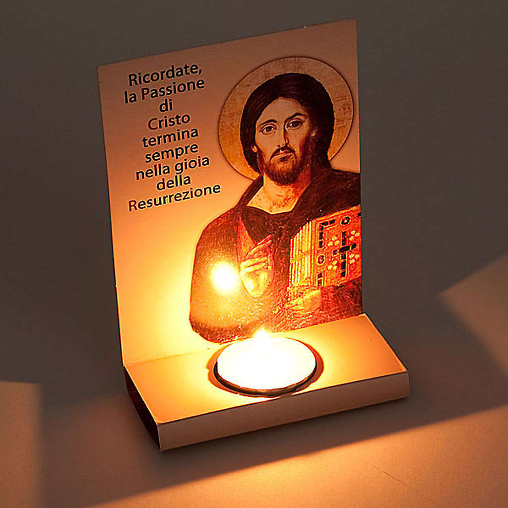 Cartão Benção com Vela tipo Tealight ITALIANO 3