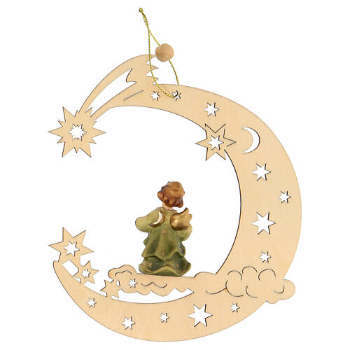 Christmas Decoration of Musician Angel on a Moon with Stars 3