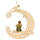 Christmas Decoration of Musician Angel on a Moon with Stars s3