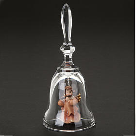 Clochette en cristal avec ange s3