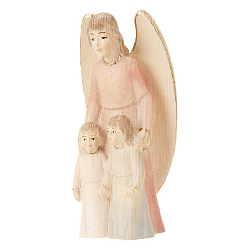 Wooden Guardian Angel with Children Statue 3