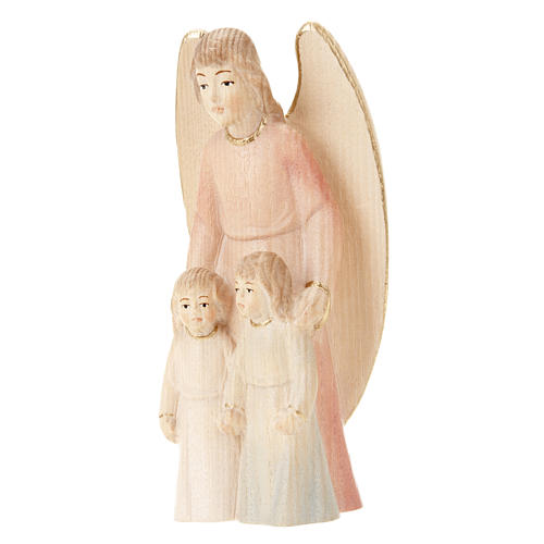 Wooden Guardian Angel with Children Statue 4