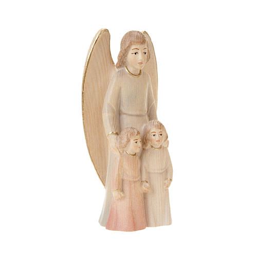 Wooden Guardian Angel with Children Statue 6
