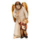 Guardian angel with little boy, modern style in Val Gardena wood s1