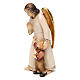 Guardian angel with little boy, modern style in Val Gardena wood s2