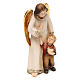 Guardian angel with little boy, modern style in Val Gardena wood s3