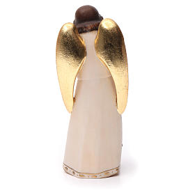 Ángel de la guarda con niña estilo moderno madera s4