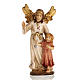 Guardian angel with little girl in Val Gardena wood s1