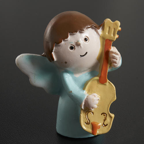 Angels musicians in resin, 4 pieces 3