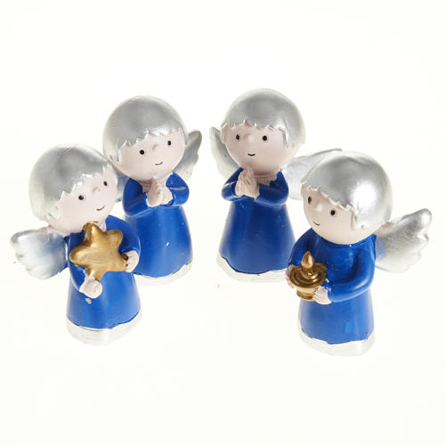 Angels of friendship in resin, 4 pieces 1
