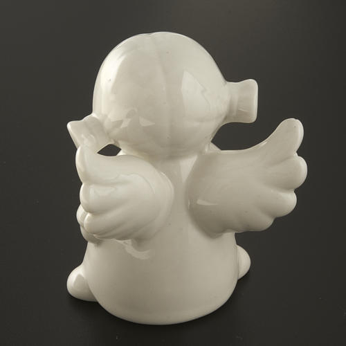 Angels in white ceramic, 4 pieces 11cm 7