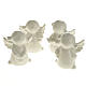 Angels in white ceramic, 4 pieces 11cm s1