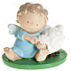 Angel with sheep 6x5cm in coloured resin s1
