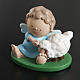 Angel with sheep 6x5cm in coloured resin s2