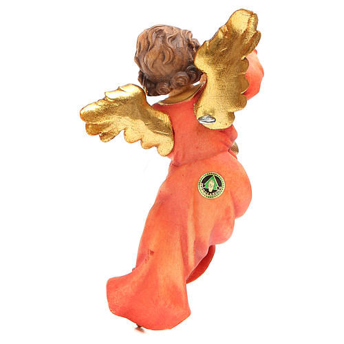 STOCK Musician Angel with flute, painted wood 14cm Val Gardena 2