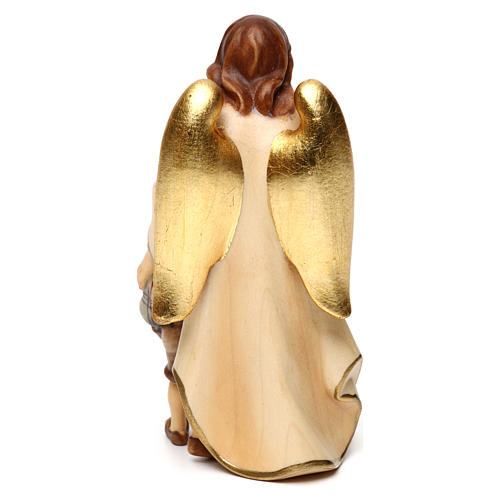 Modern guardian angel with boy in wood from Valgardena 5