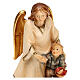 Modern Guardian angel statue with boy in Valgardena wood s2