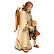 Modern Guardian angel statue with boy in Valgardena wood s4