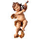 Putto with violin in wood from Valgardena s1