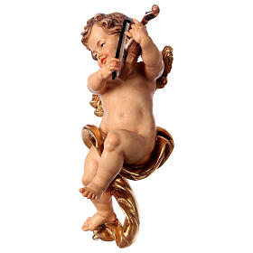 Amorcillo con violín madera Val Gardena s3