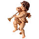 Putto with trombone in wood from Valgardena s3